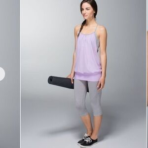 Lululemon Athletica No Limit Performance Tank Top Grey/Purple